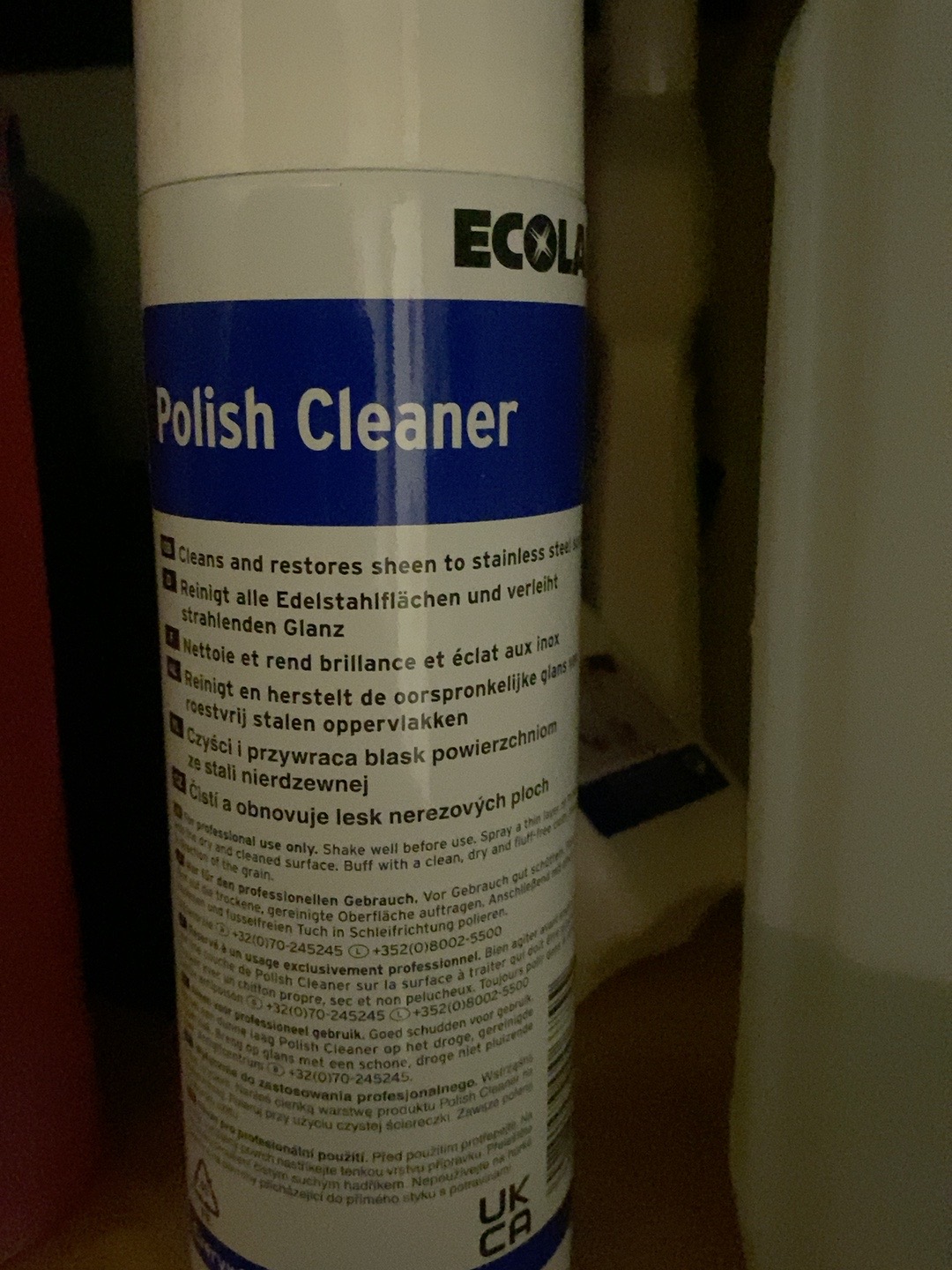 Originalaufnahme aus unserem Bestand: Ecolab Polish Cleaner
