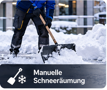 Illustration: Manuelle Schneeräumung