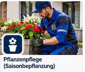 Illustration: Pflanzenpflege und Saisonbepflanzung