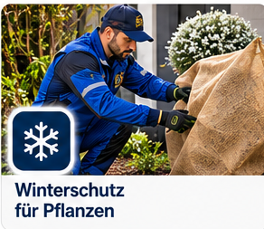 Illustration: Winterschutz für Pflanzen