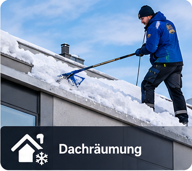 Illustration: Dachräumung – Anfrage und Machbarkeitsprüfung